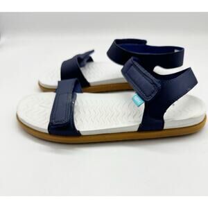 Native Charley Junior Sandals Navy Blue Youth Size 3 Lightweight Hook & Loop